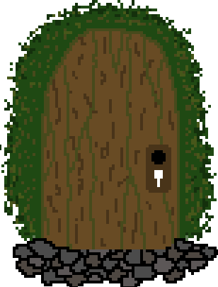 mysterious door pixel art